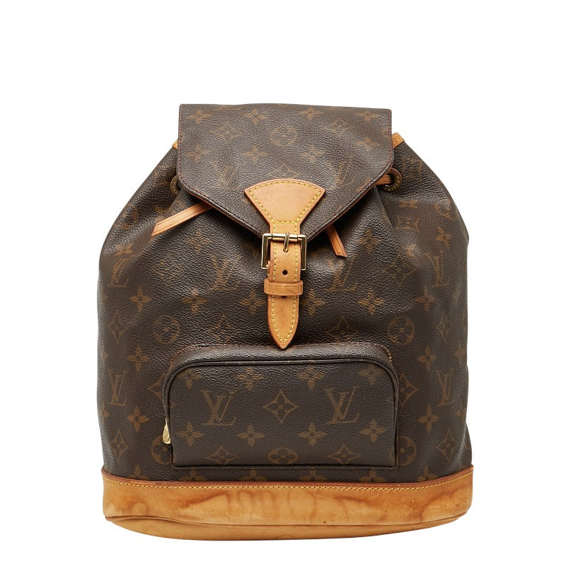 ルイ ヴィトン モノグラム モンスリMM リュック バックパック M51136 ブラウン PVC レザー レディース LOUIS VUITTON 【中古】