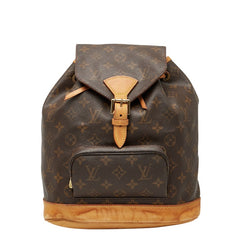 ルイ ヴィトン モノグラム モンスリMM リュック バックパック M51136 ブラウン PVC レザー レディース LOUIS VUITTON 【中古】