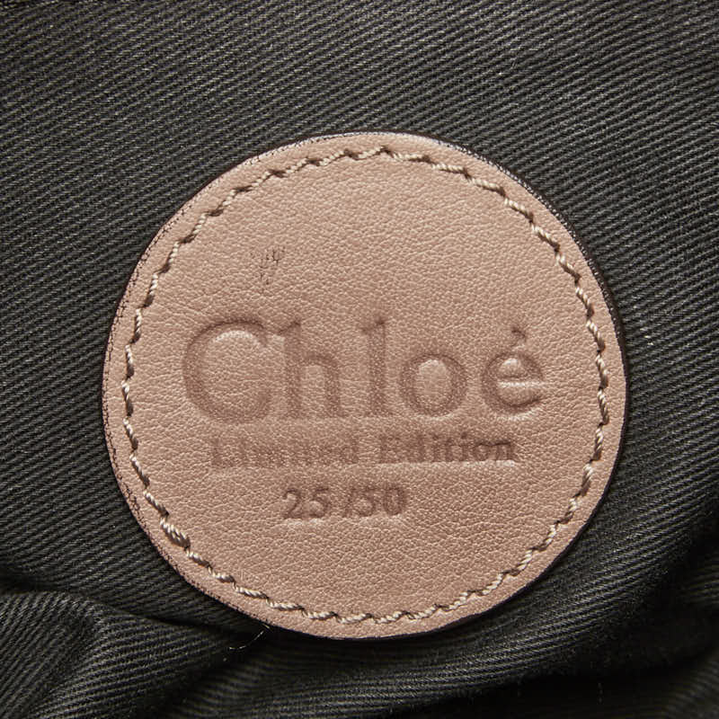 クロエ パイソン ハンドバッグ ベージュ レザー レディース Chloe 【中古】