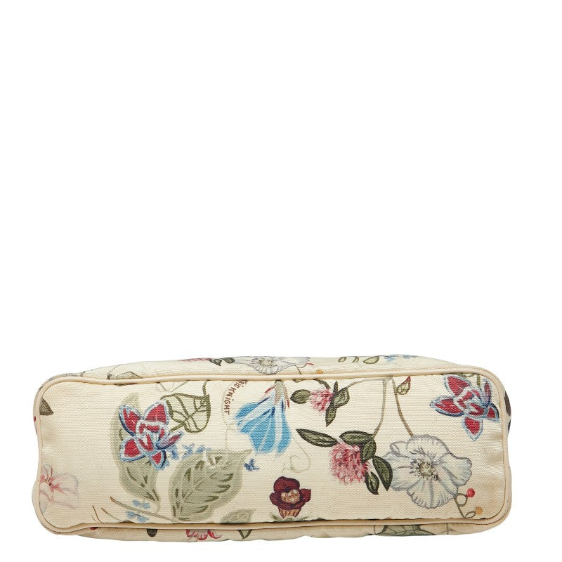 グッチ フローラル プリント ハンドバッグ ショルダーバッグ 2WAY 353440 アイボリー マルチカラー キャンバス レザー レディース GUCCI 【中古】