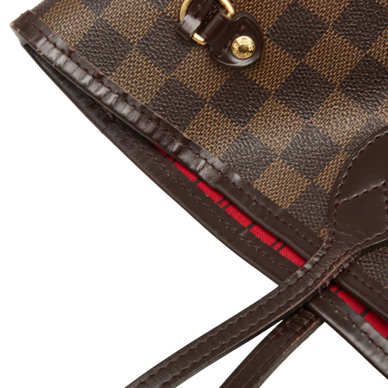 ルイ ヴィトン ダミエ ネヴァーフルMM トートバッグ ショルダーバッグ N41358 ブラウン PVC レザー レディース LOUIS VUITTON 【中古】