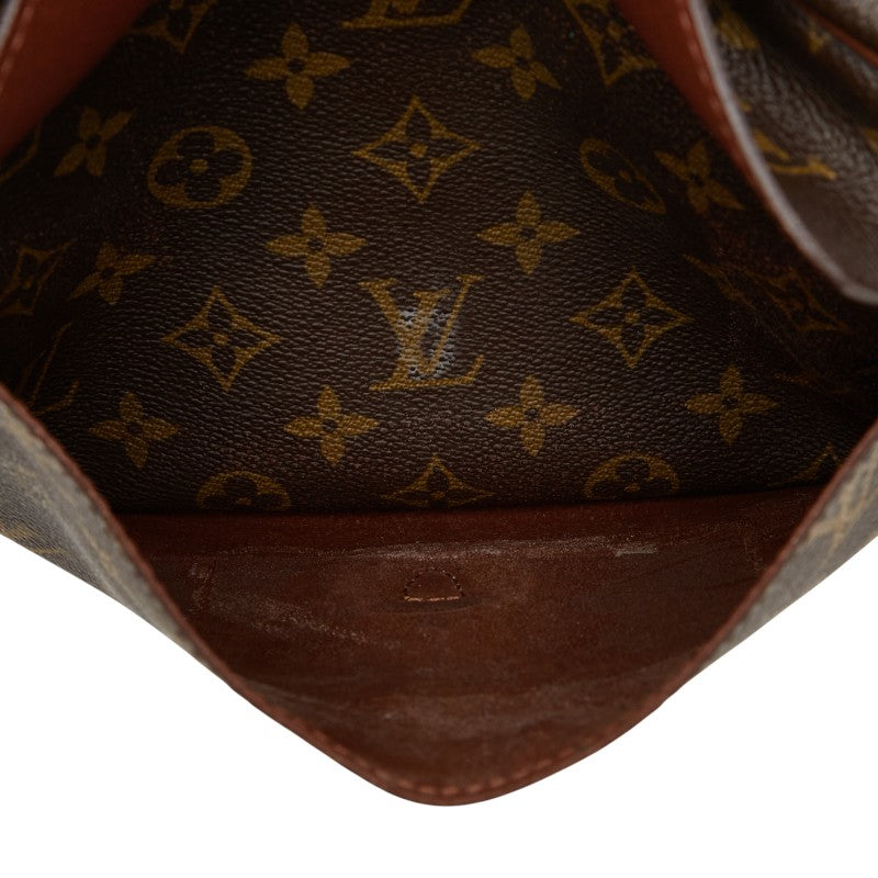 ルイ ヴィトン モノグラム ジュヌフィーユ 斜め掛け ショルダーバッグ M51227 ブラウン PVC レザー レディース LOUIS VUITTON 【中古】