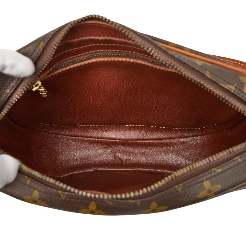 ルイ ヴィトン モノグラム ジュヌフィーユ 斜め掛け ショルダーバッグ M51227 ブラウン PVC レザー レディース LOUIS VUITTON 【中古】