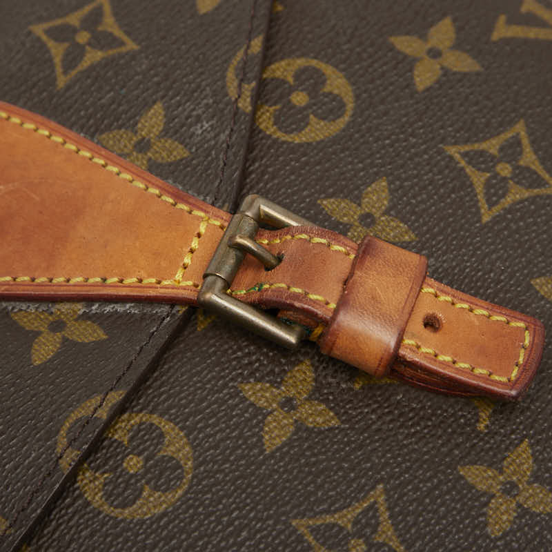 ルイ ヴィトン モノグラム ジュヌフィーユ 斜め掛け ショルダーバッグ M51227 ブラウン PVC レザー レディース LOUIS VUITTON 【中古】