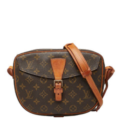 ルイ ヴィトン モノグラム ジュヌフィーユ 斜め掛け ショルダーバッグ M51227 ブラウン PVC レザー レディース LOUIS VUITTON 【中古】