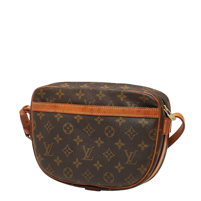 ルイ ヴィトン モノグラム ジュヌフィーユ 斜め掛け ショルダーバッグ M51227 ブラウン PVC レザー レディース LOUIS VUITTON 【中古】