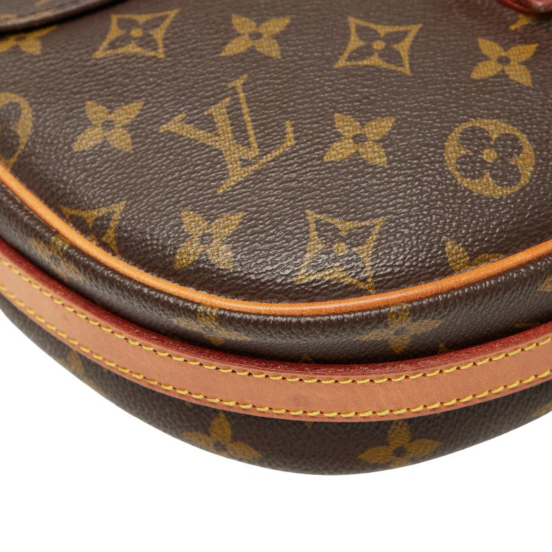 ルイ ヴィトン モノグラム ジュヌフィーユ 斜め掛け ショルダーバッグ M51227 ブラウン PVC レザー レディース LOUIS VUITTON 【中古】