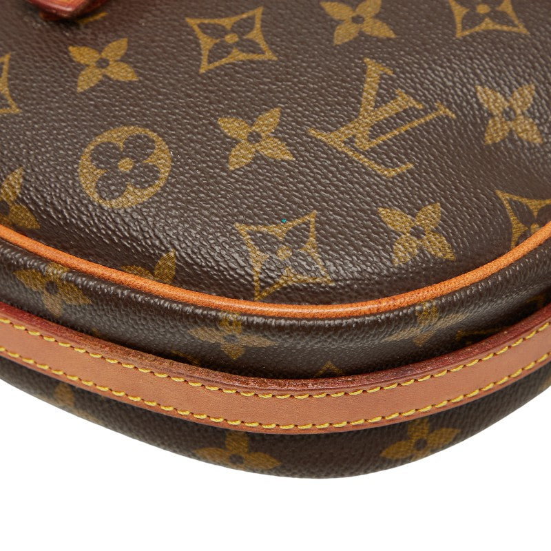 ルイ ヴィトン モノグラム ジュヌフィーユ 斜め掛け ショルダーバッグ M51227 ブラウン PVC レザー レディース LOUIS VUITTON 【中古】