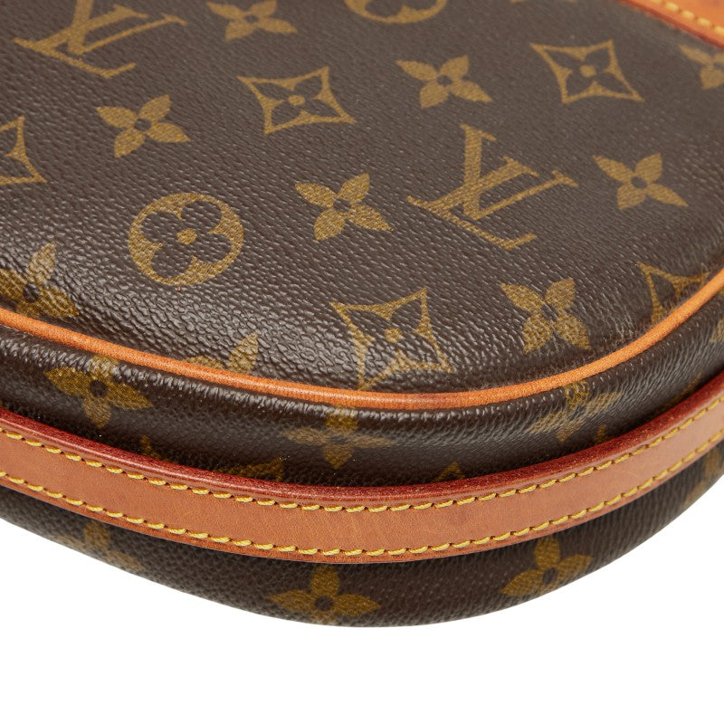 ルイ ヴィトン モノグラム ジュヌフィーユ 斜め掛け ショルダーバッグ M51227 ブラウン PVC レザー レディース LOUIS VUITTON 【中古】