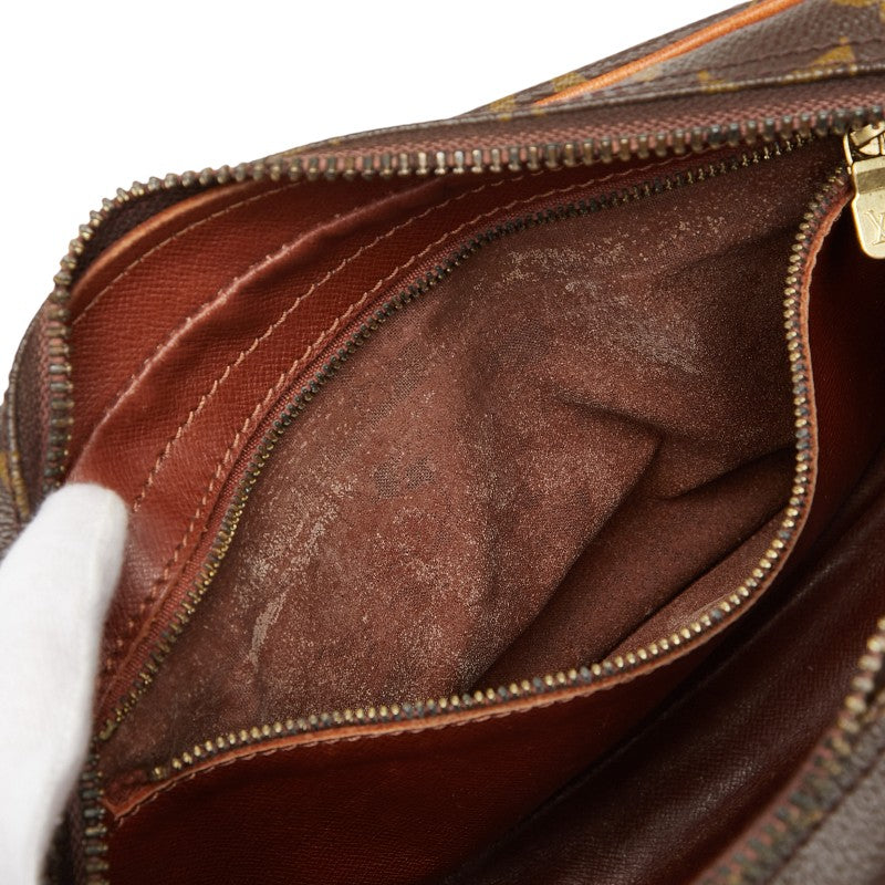 ルイ ヴィトン モノグラム ジュヌフィーユ 斜め掛け ショルダーバッグ M51227 ブラウン PVC レザー レディース LOUIS VUITTON 【中古】