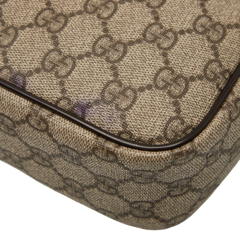 グッチ GGスプリーム 斜め掛け ショルダーバッグ 233268 ベージュ ブラウン PVC レザー レディース GUCCI 【中古】