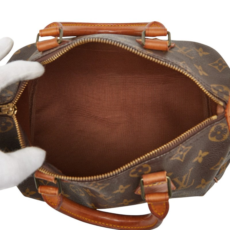 ルイ ヴィトン モノグラム スピーディ25 ミニボストンバッグ ハンドバッグ M41528 ブラウン PVC レザー レディース LOUIS VUITTON 【中古】