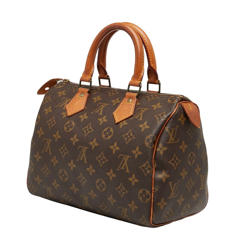 ルイ ヴィトン モノグラム スピーディ25 ミニボストンバッグ ハンドバッグ M41528 ブラウン PVC レザー レディース LOUIS VUITTON 【中古】