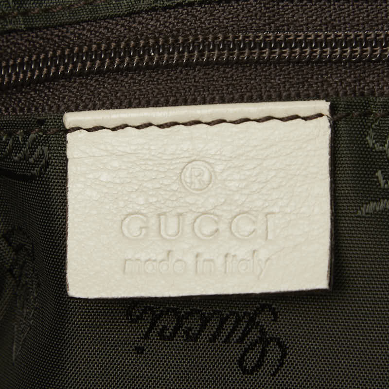 グッチ ハート タッセル GGキャンバス ハンドバッグ トートバッグ 211955 ベージュ ホワイト キャンバス レザー レディース GUCCI 【中古】