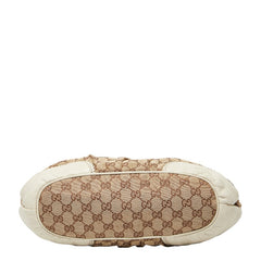グッチ ハート タッセル GGキャンバス ハンドバッグ トートバッグ 211955 ベージュ ホワイト キャンバス レザー レディース GUCCI 【中古】