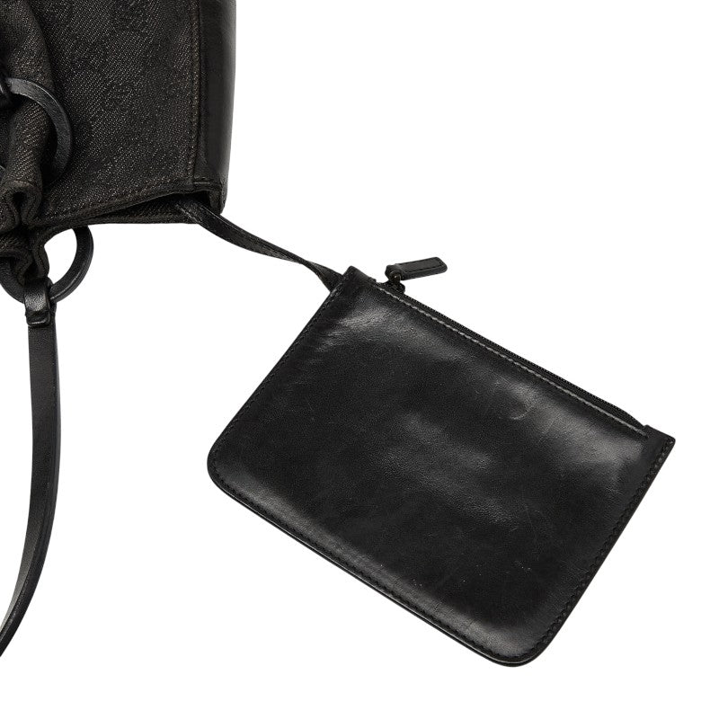 グッチ GGキャンバス トートバッグ ハンドバッグ 1019220 ブラック キャンバス レザー レディース GUCCI 【中古】