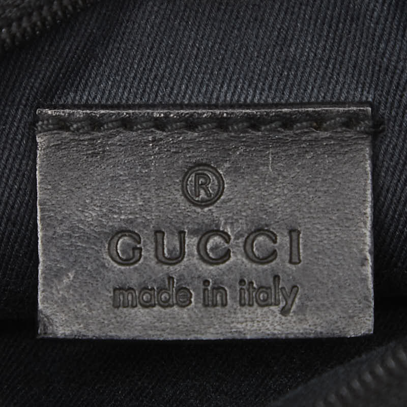 グッチ GGキャンバス トートバッグ ハンドバッグ 1019220 ブラック キャンバス レザー レディース GUCCI 【中古】