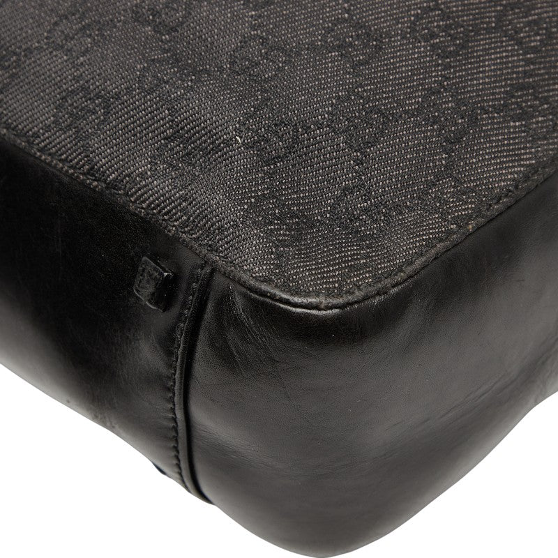 グッチ GGキャンバス トートバッグ ハンドバッグ 1019220 ブラック キャンバス レザー レディース GUCCI 【中古】