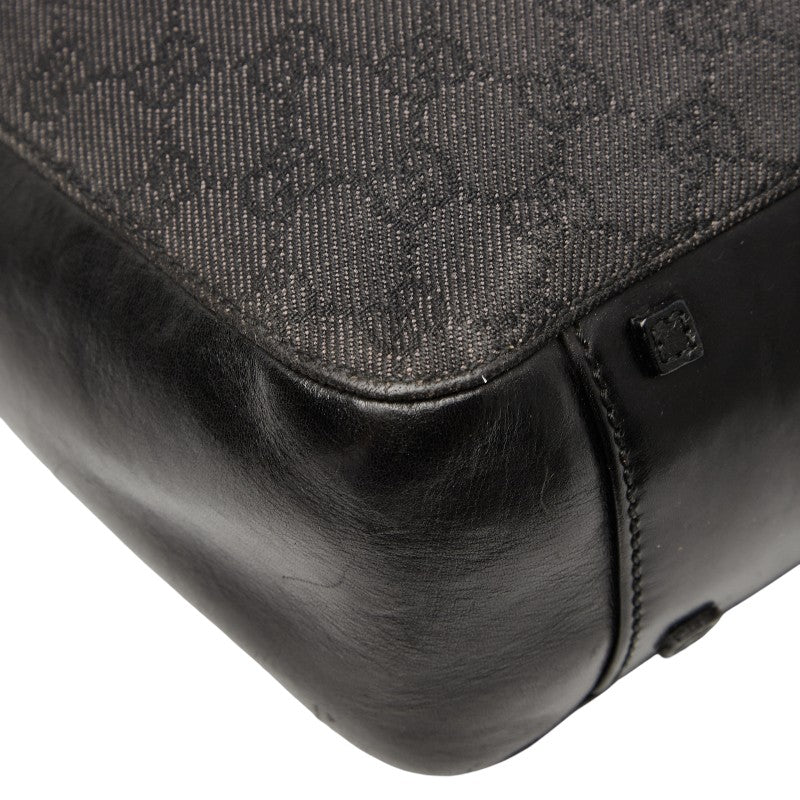 グッチ GGキャンバス トートバッグ ハンドバッグ 1019220 ブラック キャンバス レザー レディース GUCCI 【中古】