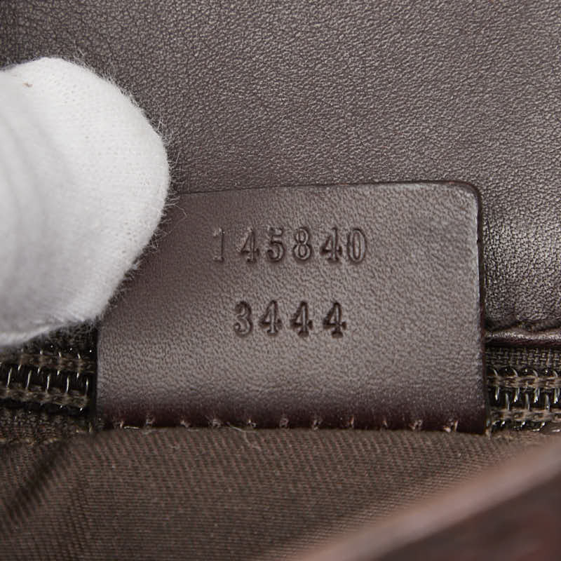 グッチ グッチシマ 斜め掛け ショルダーバッグ 145840 ブラウン レザー レディース GUCCI 【中古】