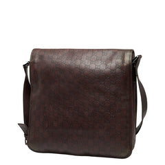 グッチ グッチシマ 斜め掛け ショルダーバッグ 145840 ブラウン レザー レディース GUCCI 【中古】