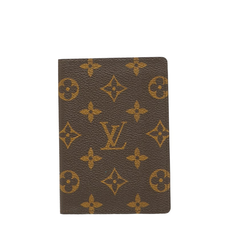 ルイ ヴィトン モノグラム クーヴェルテュール パスポートケース M60181 ブラウン PVC レザー レディース LOUIS VUITTON 【中古】