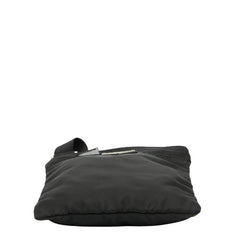 プラダ 三角ロゴプレート ショルダーバッグ ブラック ナイロン レザー レディース PRADA 【中古】