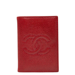 シャネル ココマーク カードケース 名刺入れ レッド キャビアスキン レディース CHANEL 【中古】