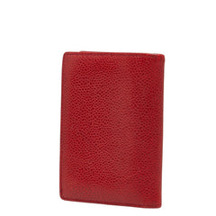 シャネル ココマーク カードケース 名刺入れ レッド キャビアスキン レディース CHANEL 【中古】