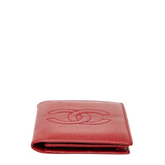シャネル ココマーク カードケース 名刺入れ レッド キャビアスキン レディース CHANEL 【中古】