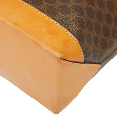 セリーヌ マカダム トートバッグ ショルダーバッグ ブラウン PVC レザー レディース CELINE 【中古】