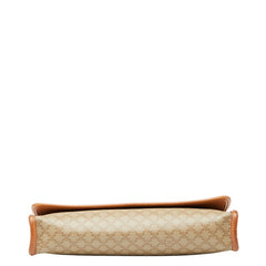 セリーヌ マカダム ショルダーバッグ ベージュ PVC レザー レディース CELINE 【中古】