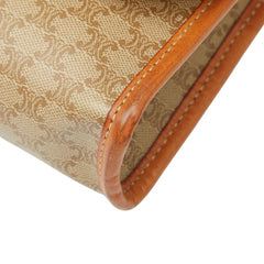 セリーヌ マカダム ショルダーバッグ ベージュ PVC レザー レディース CELINE 【中古】