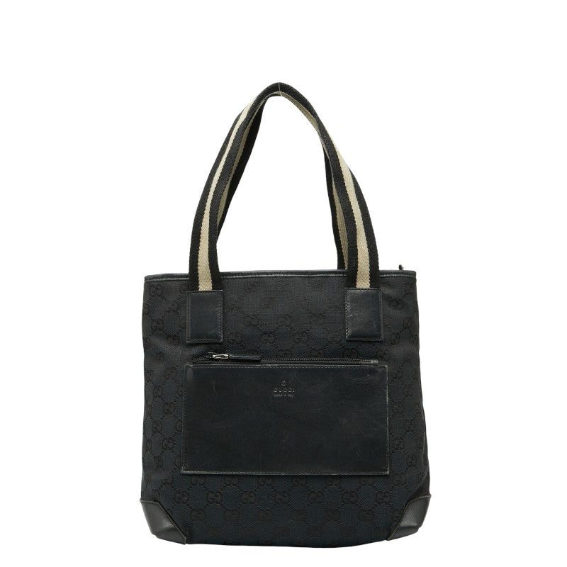 グッチ GGキャンバス ハンドバッグ 019 0402 ブラック キャンバス レザー レディース GUCCI 【中古】