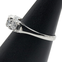 Pt900 プラチナ ダイヤ1.006ct 一文字 リング 指輪 レディース 15.5号 【中古】