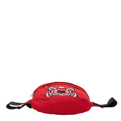 ケンゾー タイガー ロゴ 刺繍 ボディバッグ レッド ナイロン レディース KENZO 【中古】
