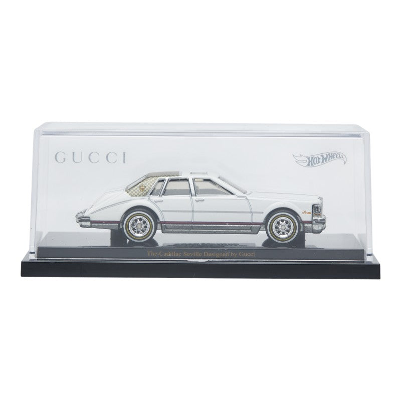 グッチ ×ホットウィール 5000台限定 キャデラック セビル オブジェ 置物 ミニカー AB2716 ホワイト マルチカラー プラスチック メンズ GUCCI 【中古】