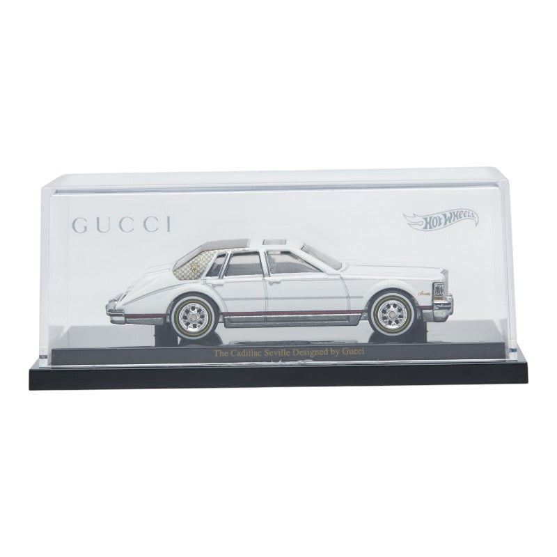 グッチ ×ホットウィール 5000台限定 キャデラック セビル オブジェ 置物 ミニカー AB2716 ホワイト マルチカラー プラスチック メンズ GUCCI 【中古】