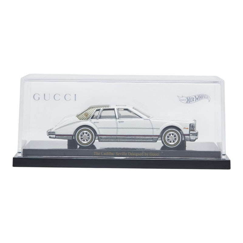 グッチ ×ホットウィール 5000台限定 キャデラック セビル オブジェ 置物 ミニカー AB2716 ホワイト マルチカラー プラスチック メンズ GUCCI 【中古】