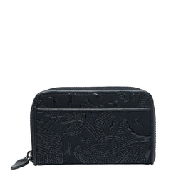 印傳屋 キャレー シリーズ コインケース ペンケース セット ブラック レザー レディース INDENYA 【中古】