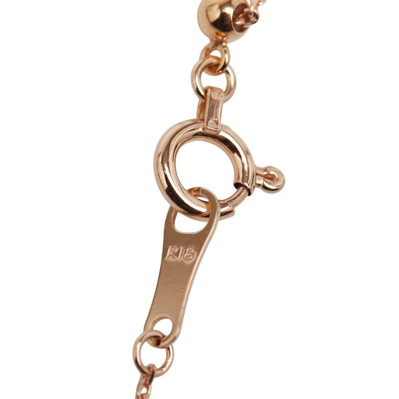 K18PG ピンクゴールド ダイヤ0.20ct ペンダントネックレス レディース 【中古】