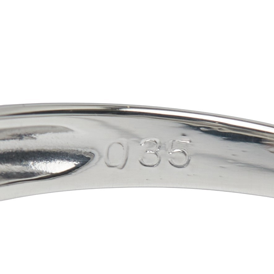 Pt900 プラチナ エメラルド1.00ct ダイヤ0.35ct リング 指輪 レディース 12号 【中古】