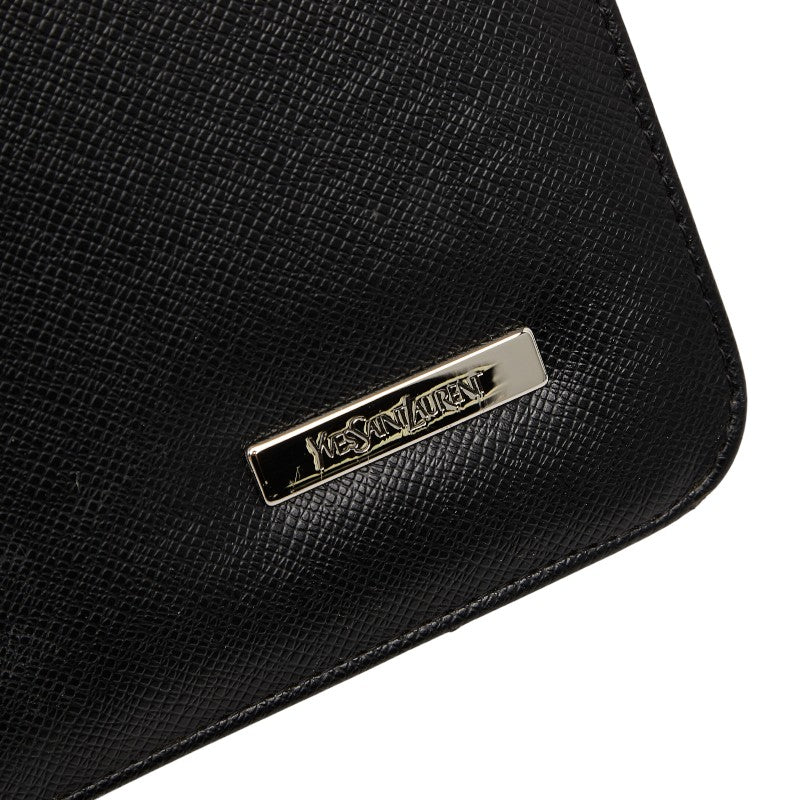 サンローラン ビジネスバッグ ハンドバッグ ブラック レザー メンズ SAINT LAURENT 【中古】