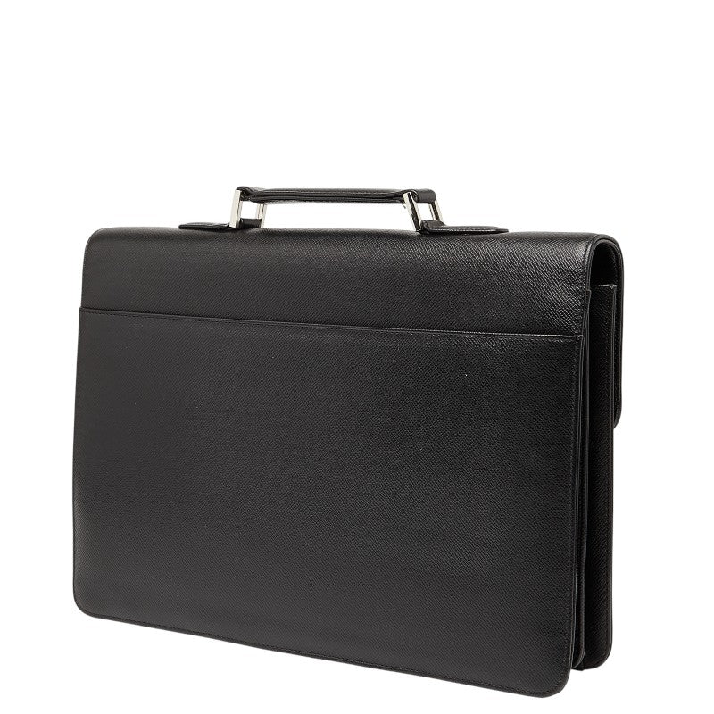 サンローラン ビジネスバッグ ハンドバッグ ブラック レザー メンズ SAINT LAURENT 【中古】