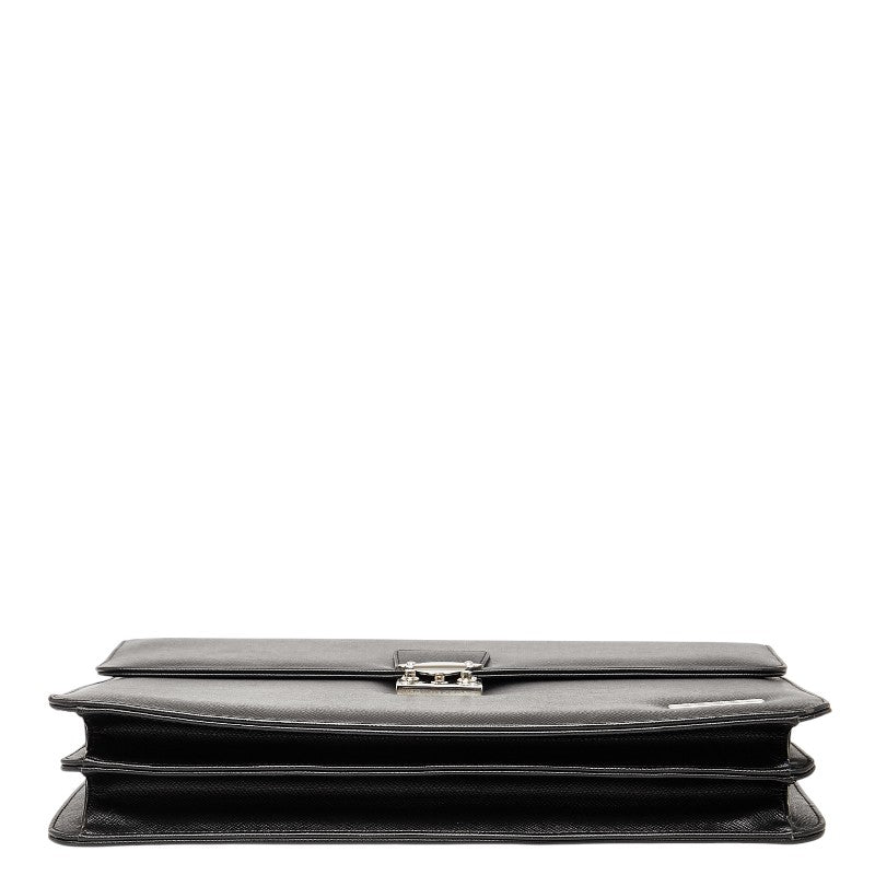 サンローラン ビジネスバッグ ハンドバッグ ブラック レザー メンズ SAINT LAURENT 【中古】