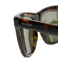 グッチ ビー 蜂 サングラス ウェリントン GG0158S ブラウン プラスチック レディース GUCCI 【中古】