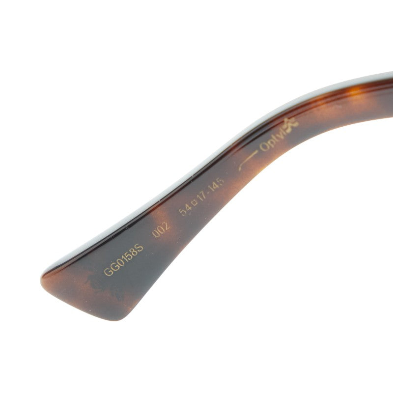 グッチ ビー 蜂 サングラス ウェリントン GG0158S ブラウン プラスチック レディース GUCCI 【中古】