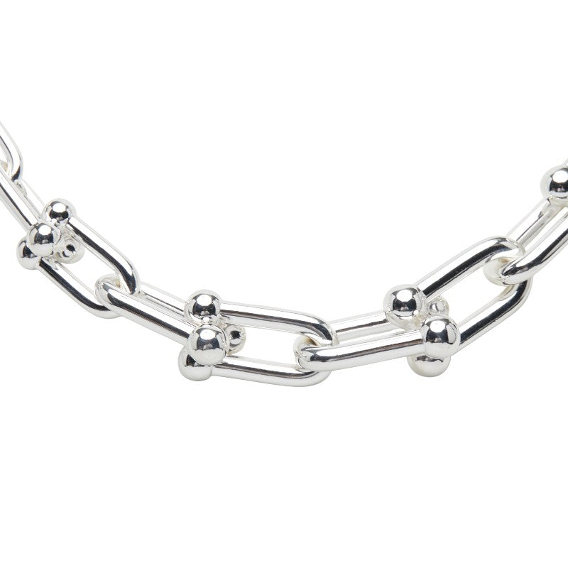 ティファニー ハードウェア グラジュエイテッド リンク 18in ネックレス SV925 シルバー レディース TIFFANY&Co. 【中古】