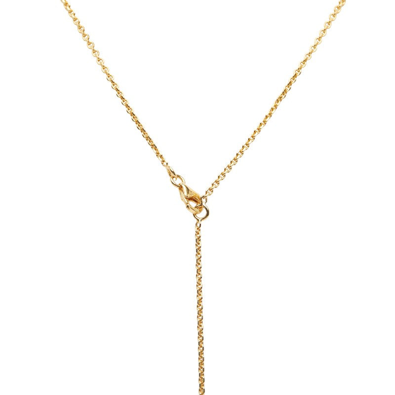 サンローラン クレセントムーン 三日月 ロングネックレス ゴールド メッキ レディース SAINT LAURENT 【中古】