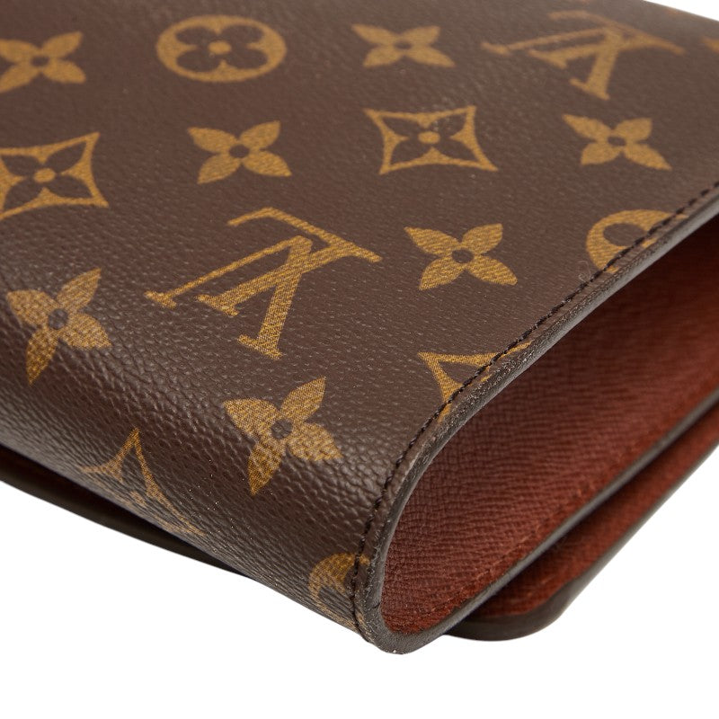 ルイ ヴィトン モノグラム ボルドー24 斜め掛け ショルダーバッグ M51798 ブラウン PVC レザー レディース LOUIS VUITTON 【中古】